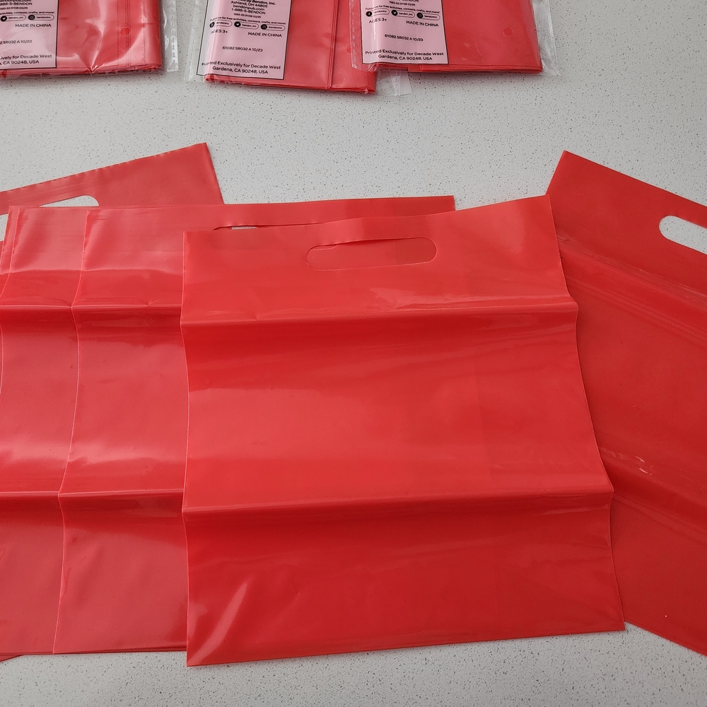 Red Plastic Goodie Bags